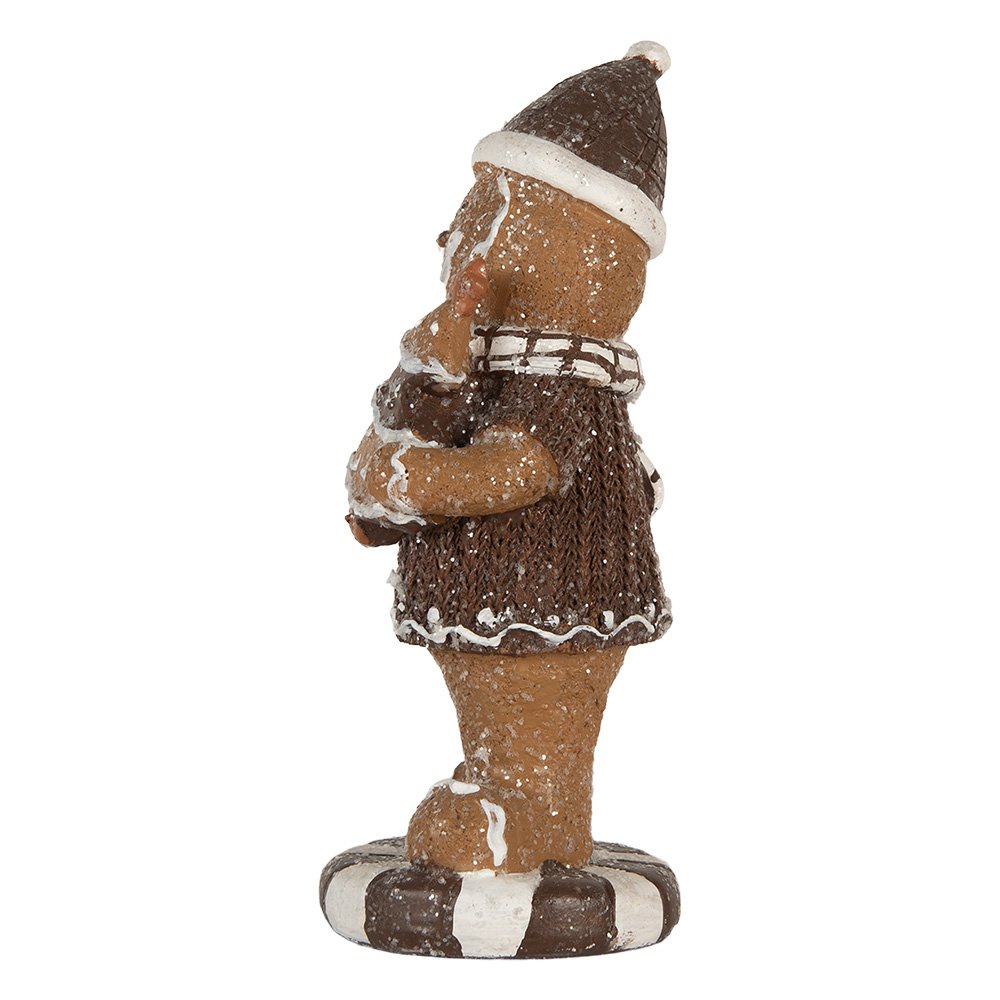 Kerstdecoratie Beeld Gingerbread man 8x8x20 cm Bruin Kunststof