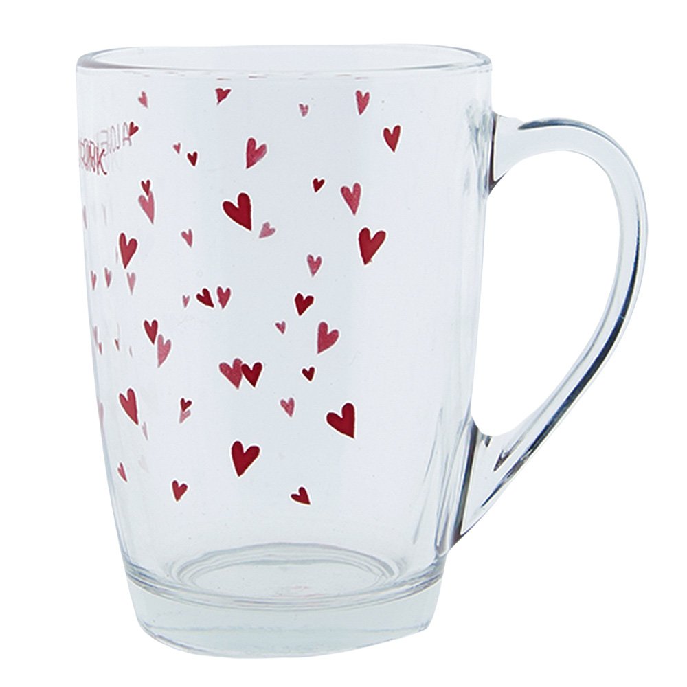 Theeglas 300 ml Glas Harten Theemok