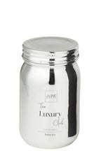 J-Line geurkaars Voorraadpot - glas - zilver - 69U