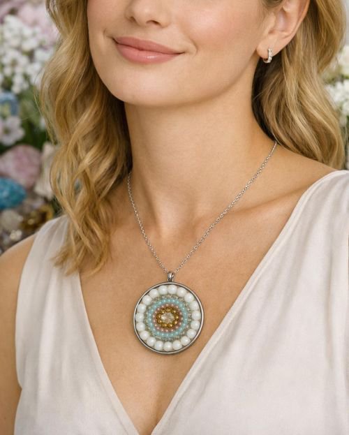 Mandala ketting Opaliet