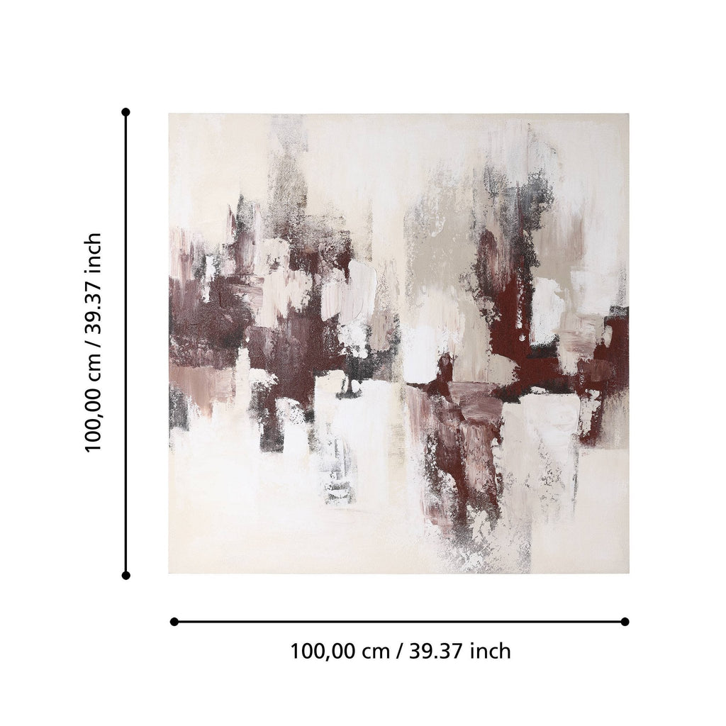 Schilderij Sukumo Wit 100x100 cm