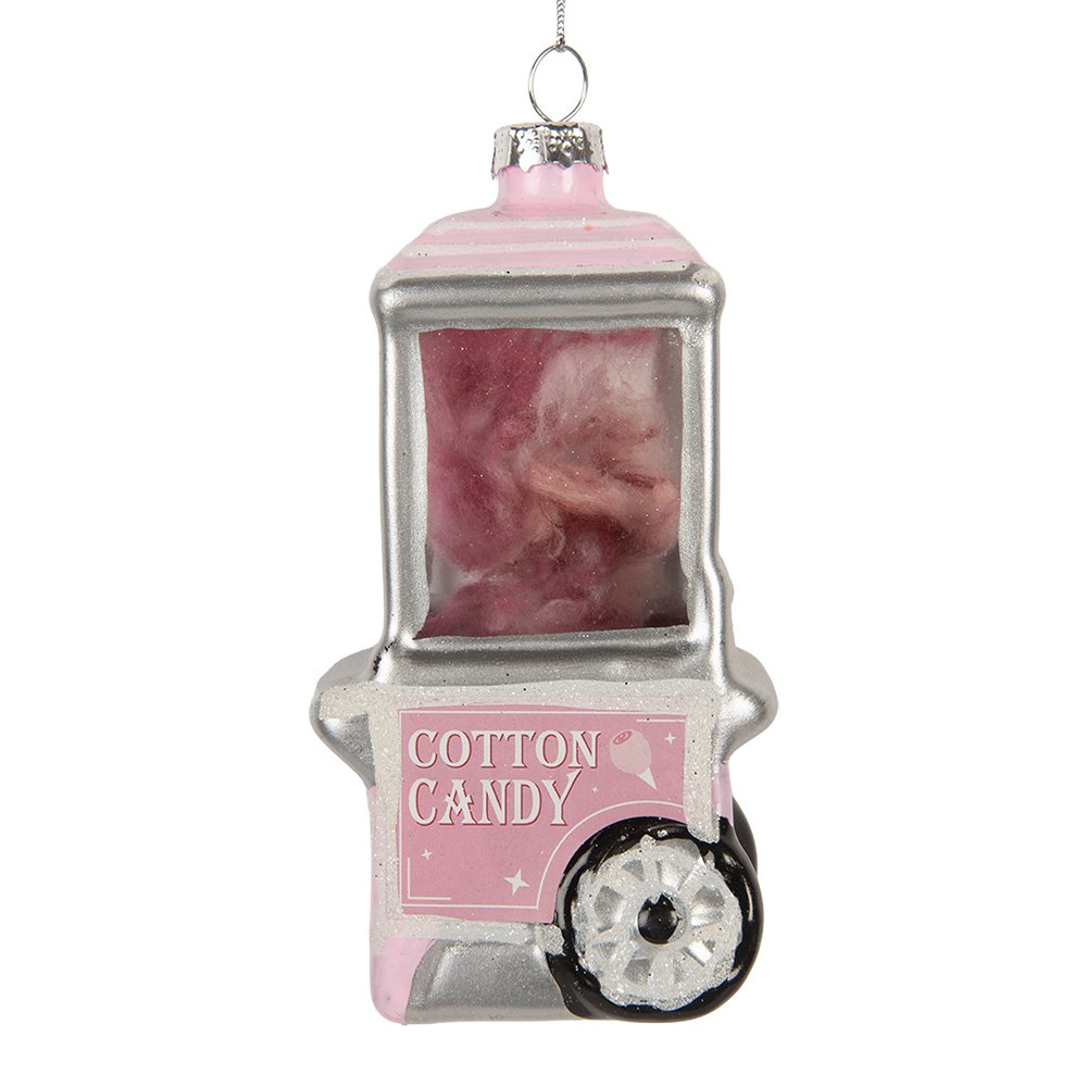 Kersthanger 6x5x11 cm Roze Glas