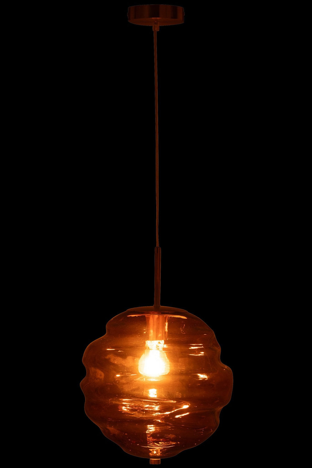 J-Line hanglamp - glas - bruin