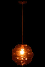 J-Line hanglamp - glas - bruin