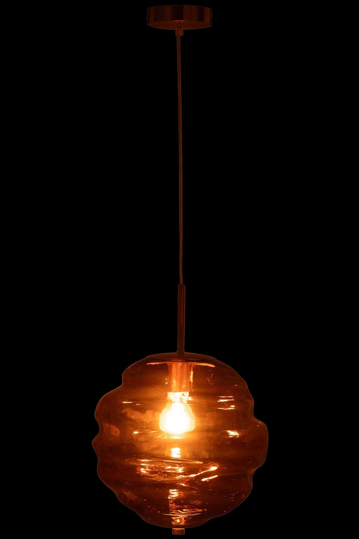 J-Line hanglamp - glas - bruin