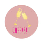 Etiketten – Cheers! – Poeder Roze – 250 Stuks