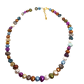 Kleurrijke zoetwaterparel ketting Galaxy