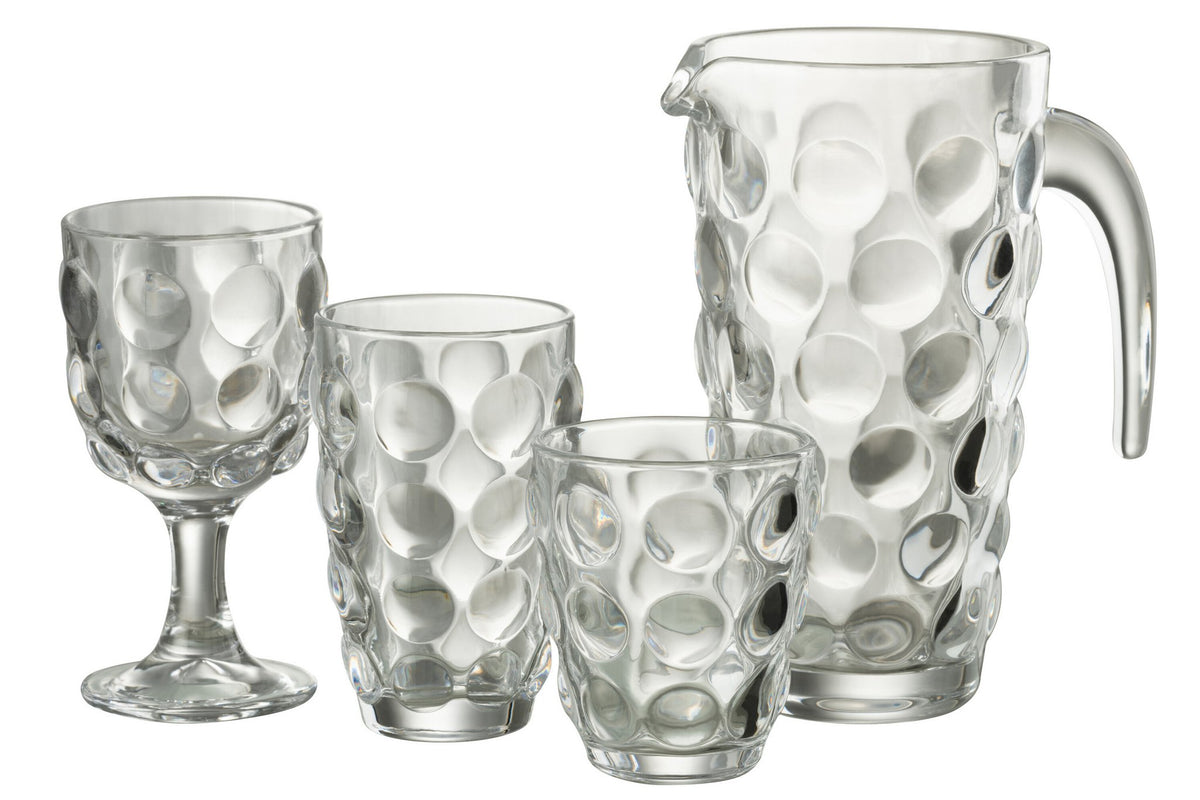 J-Line Bubble karaf - glas - transparant