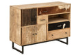 J-Line Kast met reliëf - mangohout - multikleur/naturel