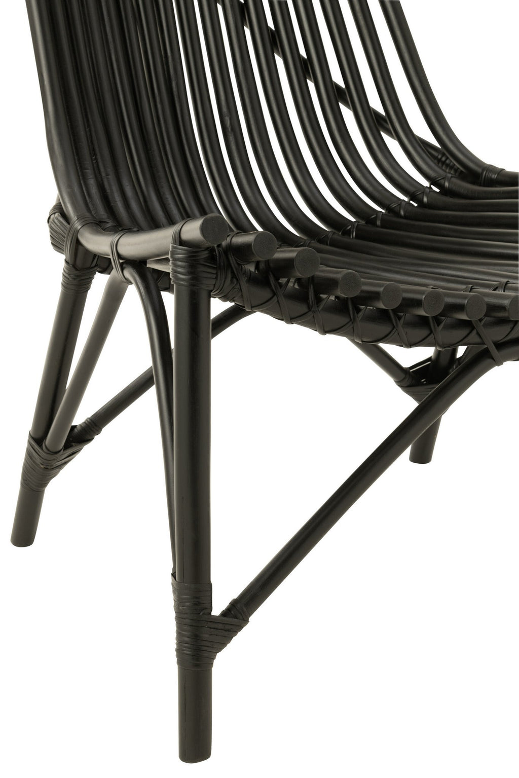 J-Line stoel Rotan - jute - zwart