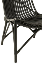 J-Line stoel Rotan - jute - zwart