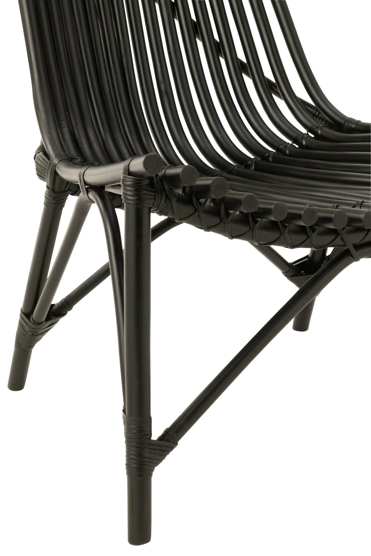 J-Line stoel Rotan - jute - zwart