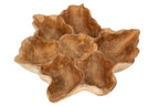 J-Line Onregelmatig decoratief dienblad Ella - teakhout - naturel