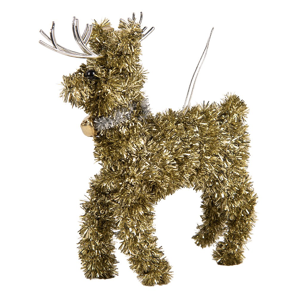 Kersthanger Hert 17x5x13 cm Goudkleurig Kunststof