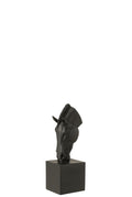 J-Line decoratie Paard Op Voet - polyresin - zwart - S