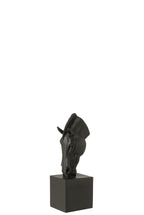 J-Line decoratie Paard Op Voet - polyresin - zwart - S