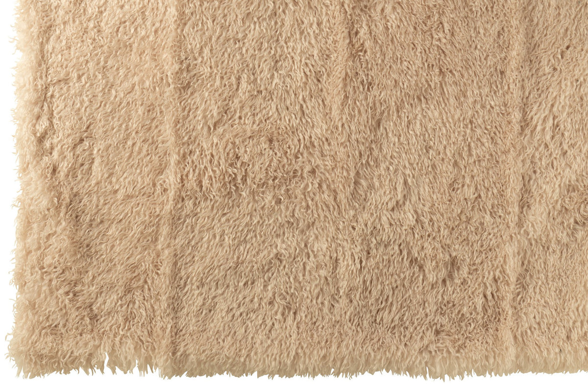 J-Line deken Moutie - polyester - beige