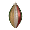 Kerstbal Ø 8x15 cm Rood Groen Glas Kerstboomversiering