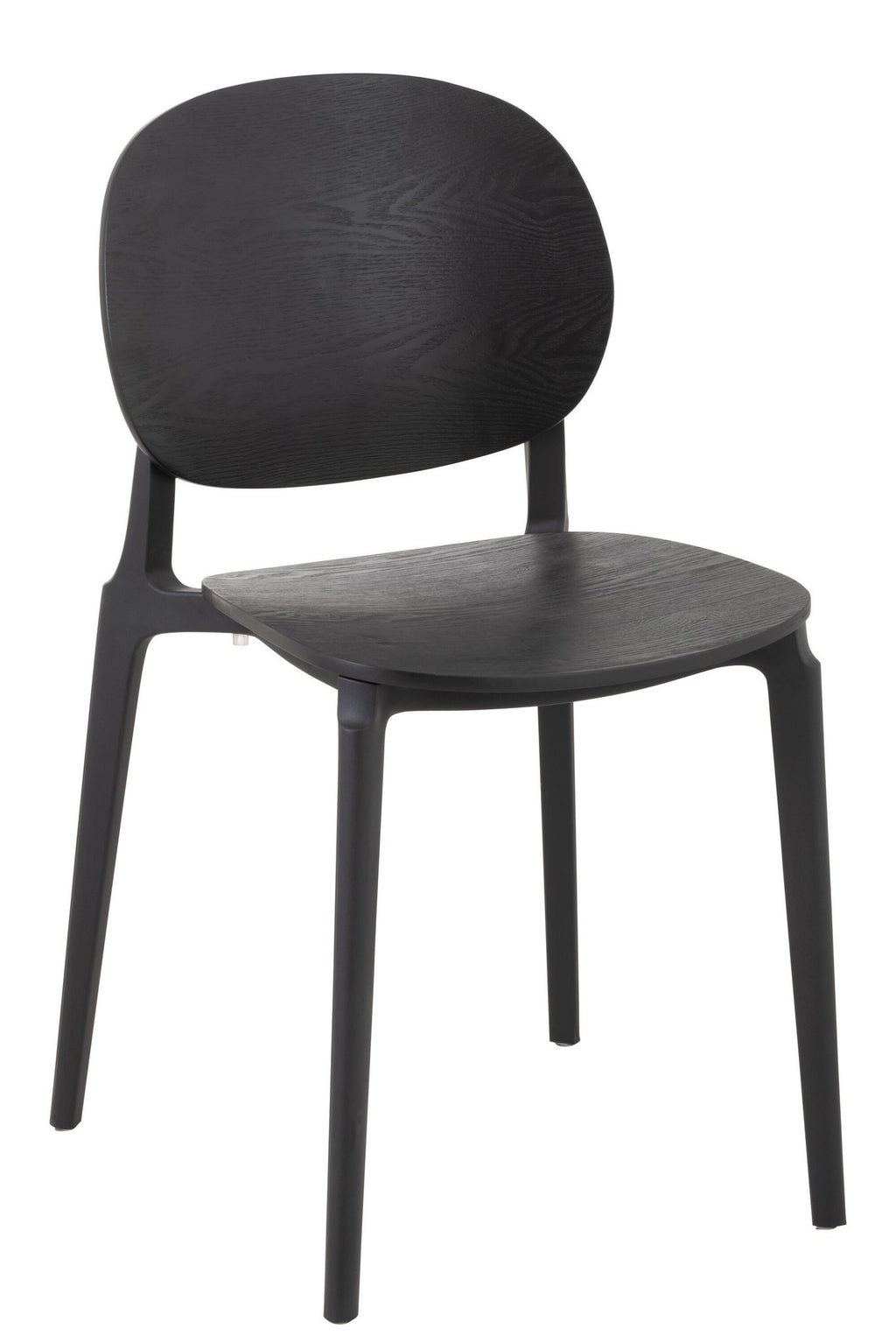 J-Line stoel Basic - kusntstof - zwart
