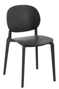 J-Line stoel Basic - kusntstof - zwart