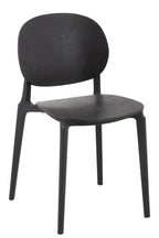 J-Line stoel Basic - kusntstof - zwart
