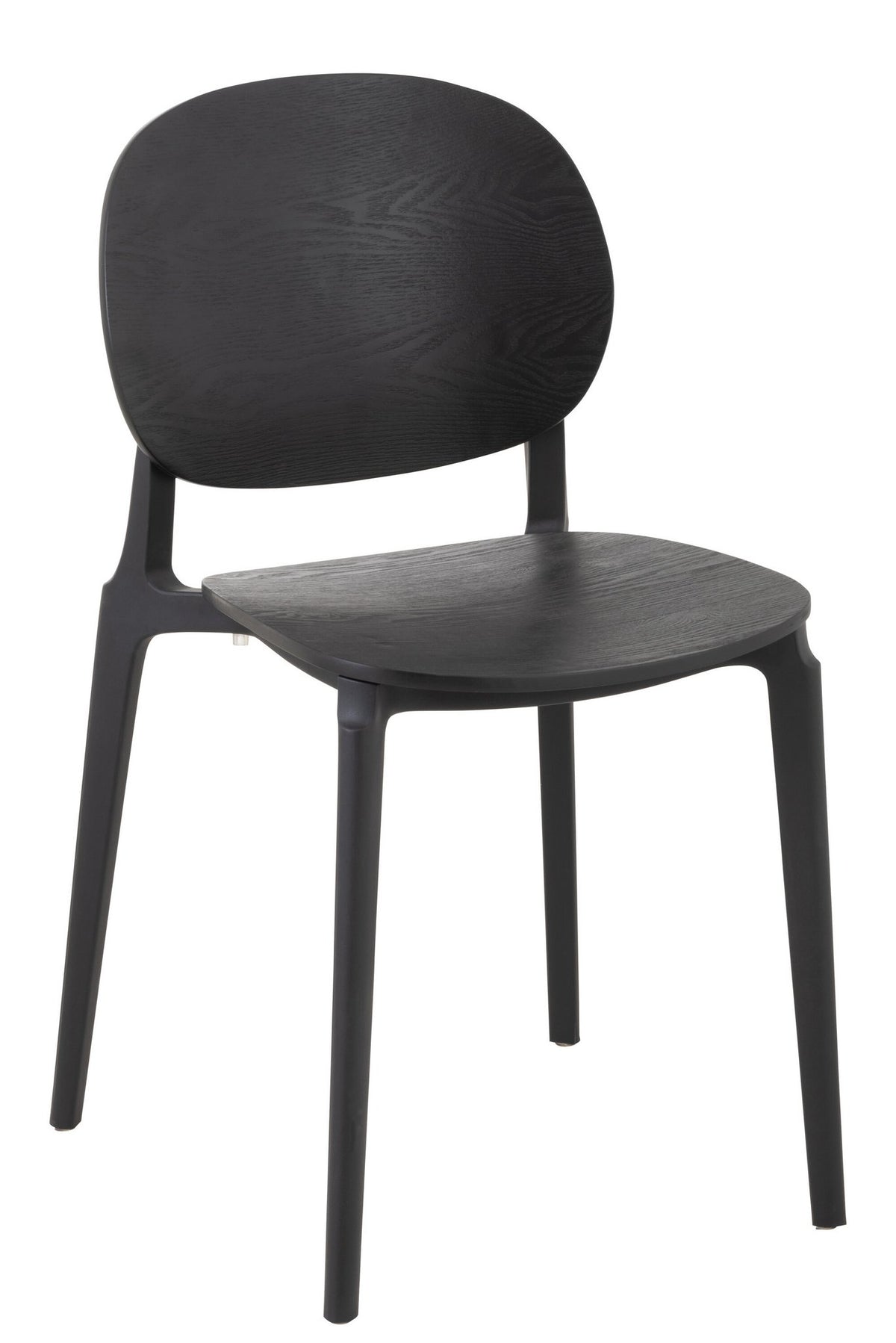 J-Line stoel Basic - kusntstof - zwart