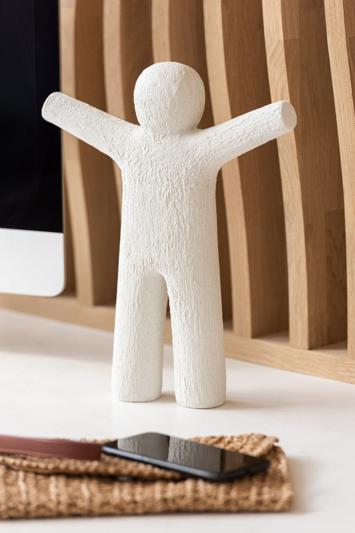 J-Line figuur P'tit Maurice - polyresin - wit - large