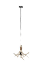 J-Line Plafondlamp met gewei - polyresin - lichtbeige - small