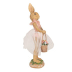 Beeld Konijn 21 cm Bruin Polyresin Paasdecoratie