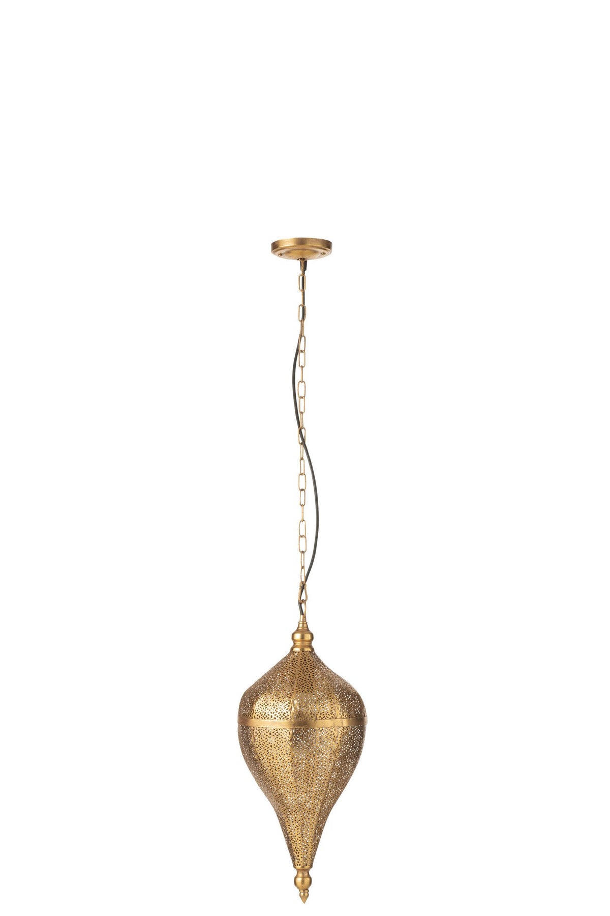 J-Line hanglamp Druppel - metaal - goud - small