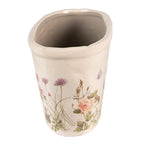 Bloempot 23x10x11 cm Roze Beige Keramiek Bloemen Bloempot Binnen