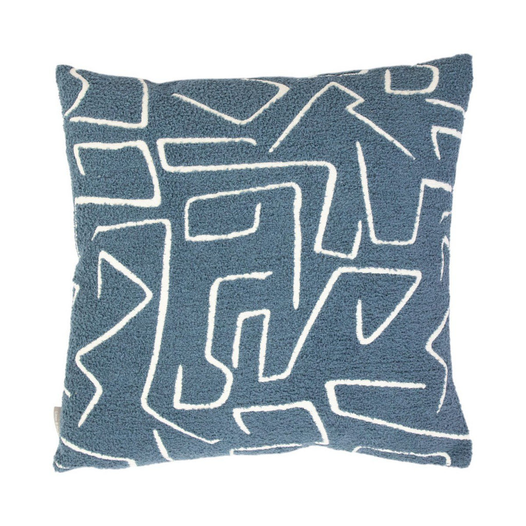 Roy chenille jaquard kussen ijsblauw 45x45cm