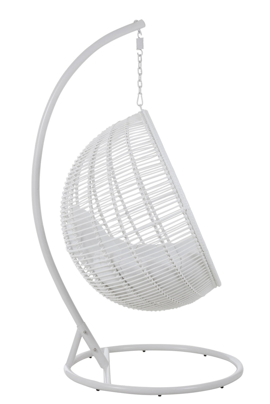 J-Line hangstoel Rond - staal - wit