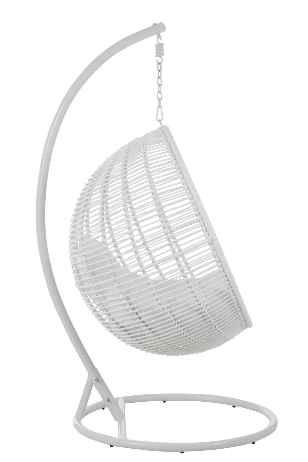 J-Line hangstoel Rond - staal - wit