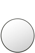 J-Line spiegel Rond - metaal - zwart - extra large - Ø 110 cm