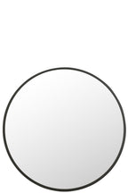 J-Line spiegel Rond - metaal - zwart - extra large - Ø 110 cm