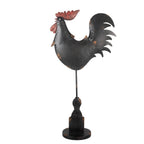 Decoratie Beeld Haan 33x12x64 cm Zwart Metaal