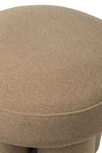 J-Line Poef met poten - multiplex/stof - beige - small