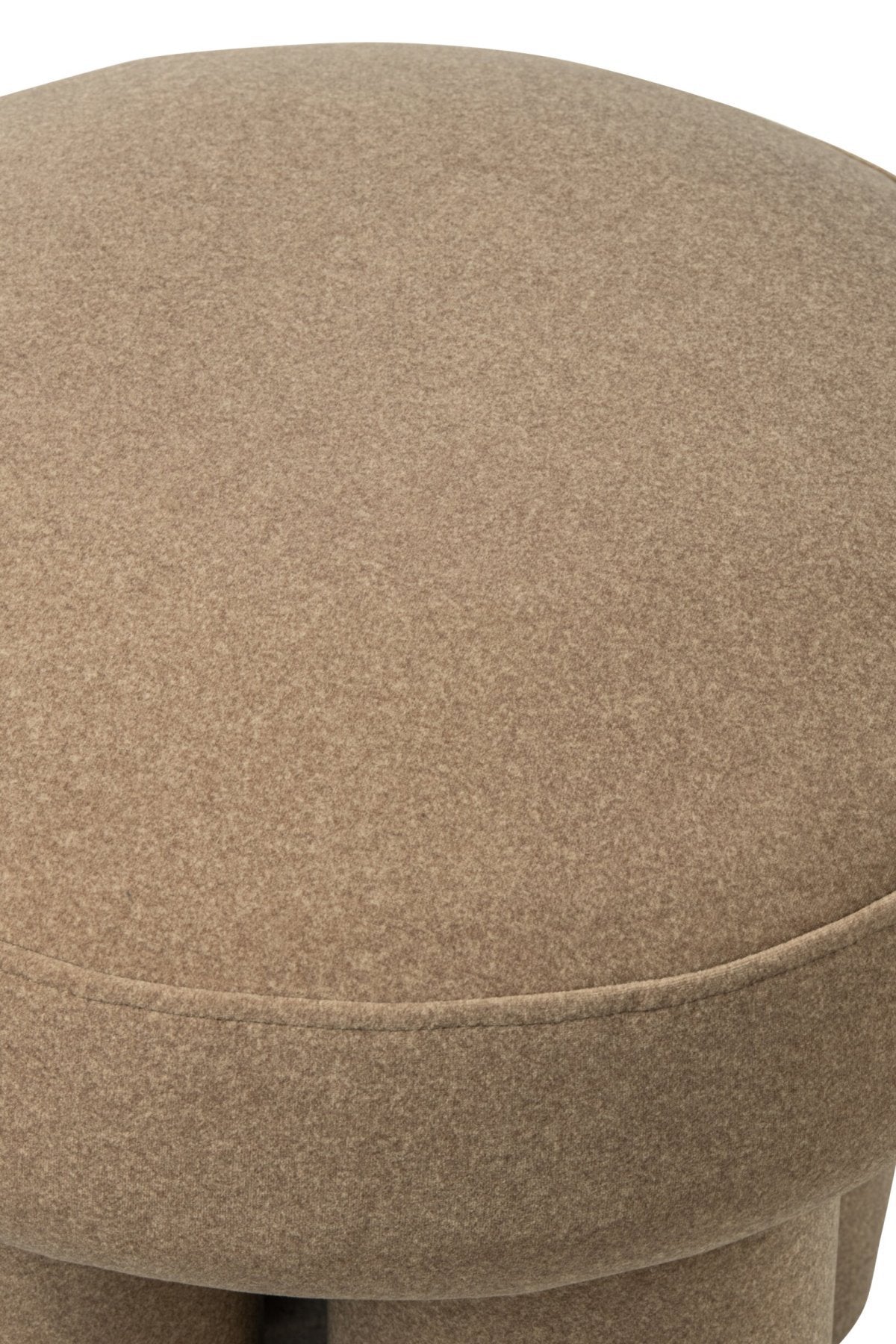 J-Line Poef met poten - multiplex/stof - beige - small