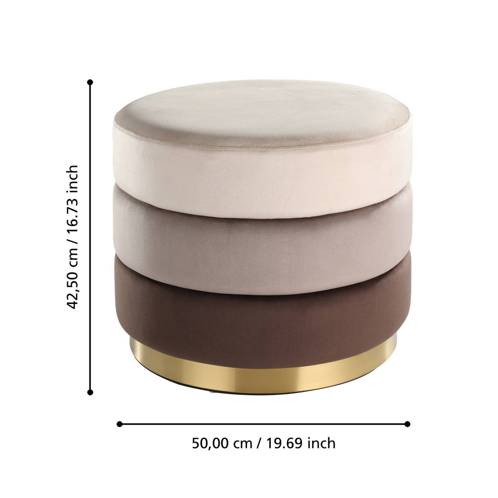 Hocker Mashike Wit 50x42,5 cm