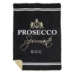 Plaid wijn prosecco zwart 150x200cm