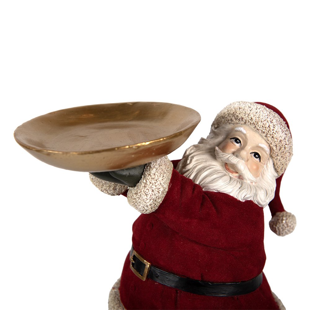 Kerstdecoratie Beeld Kerstman 26 cm Rood Polyresin