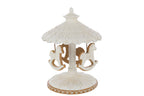 J-Line decoratie Draaimolen Peperkoek - polyresin - beige/wit