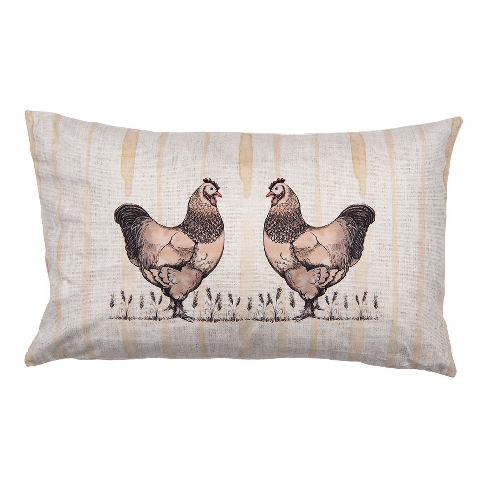 Kussenhoes 30x50 cm Beige Polyester Kippen