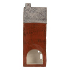 Waxinelichthouder Huis 10x7x26 cm Bruin Keramiek