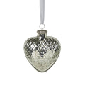 Decoratie hart zilver 15cm
