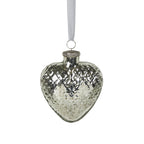 Decoratie hart zilver 15cm