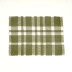 Placemat met groene geruite strepen – Duurzame polyester tafelmat