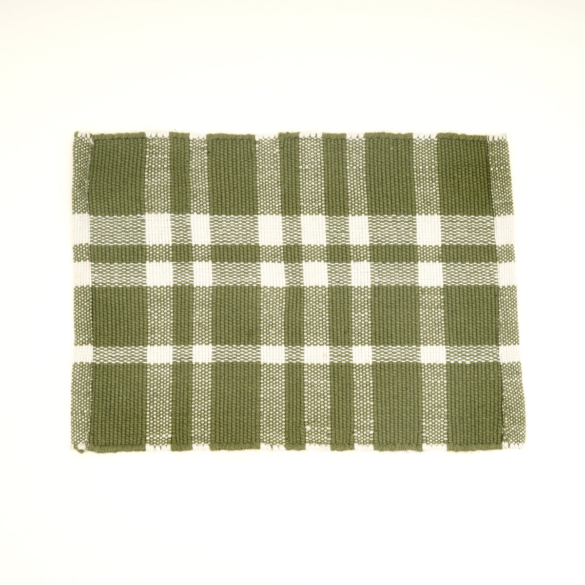 Placemat met groene geruite strepen – Duurzame polyester tafelmat