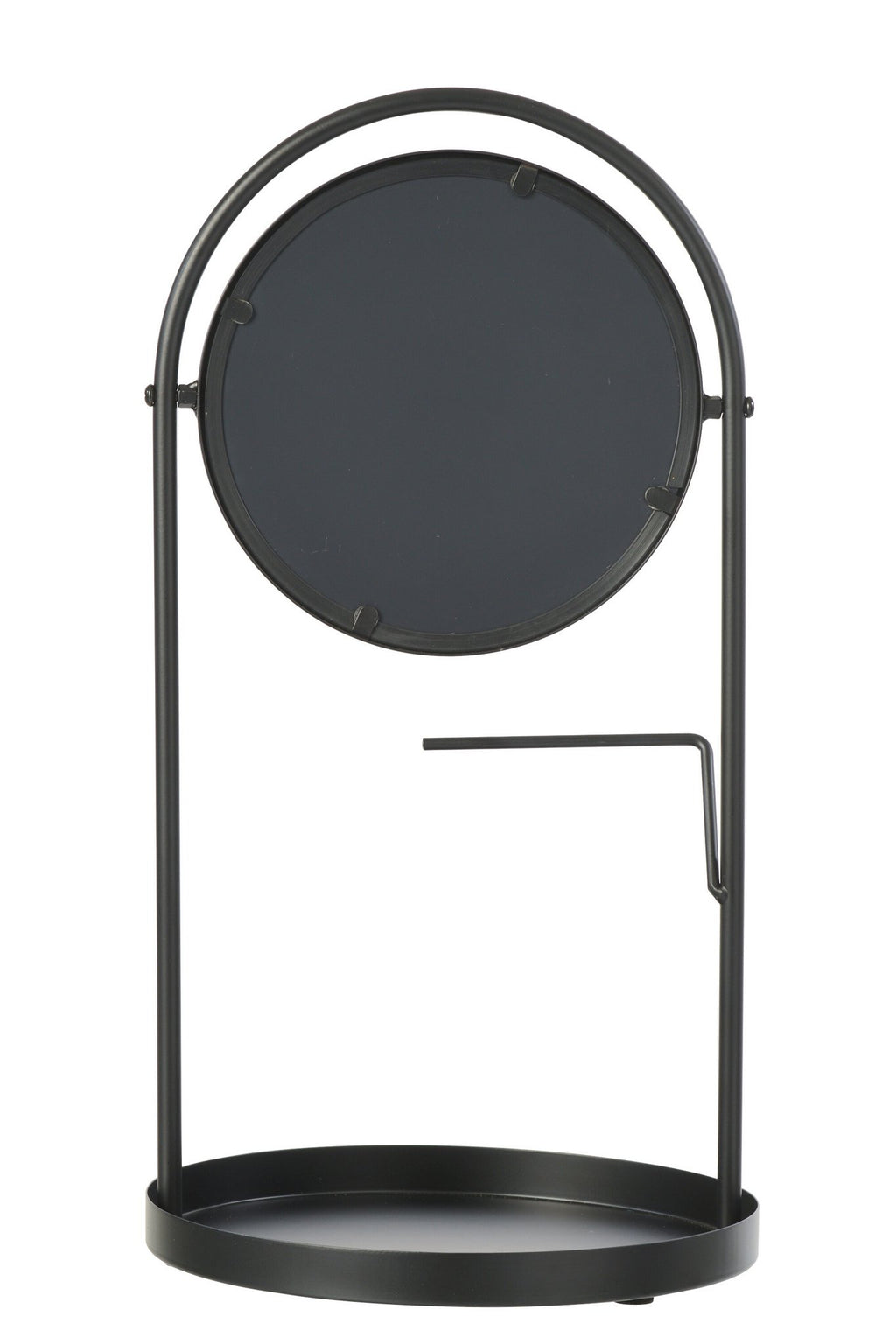 J-Line spiegel + juwelenhouder - ijzer - zwart - L